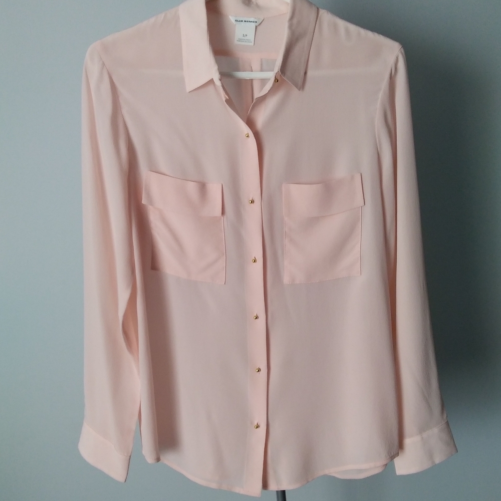 CLUB MONACO 💯%Silk Blouse - Picture 6 of 14